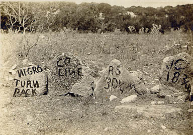 "Negro Turn Back" at the county line