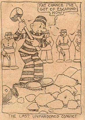 Political cartoon on pardon policy